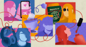 Women connect across countries and mediums, over tea and phones