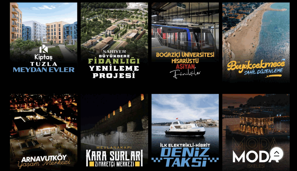 Screenshot showing different projects implemented by CHP during the campaign