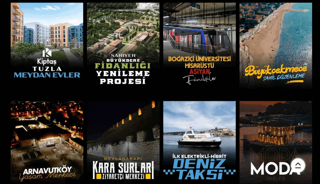 Screenshot showing different projects implemented by CHP during the campaign